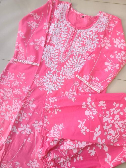 Two piece (Cotton fabric)Embroidery work - Image 2
